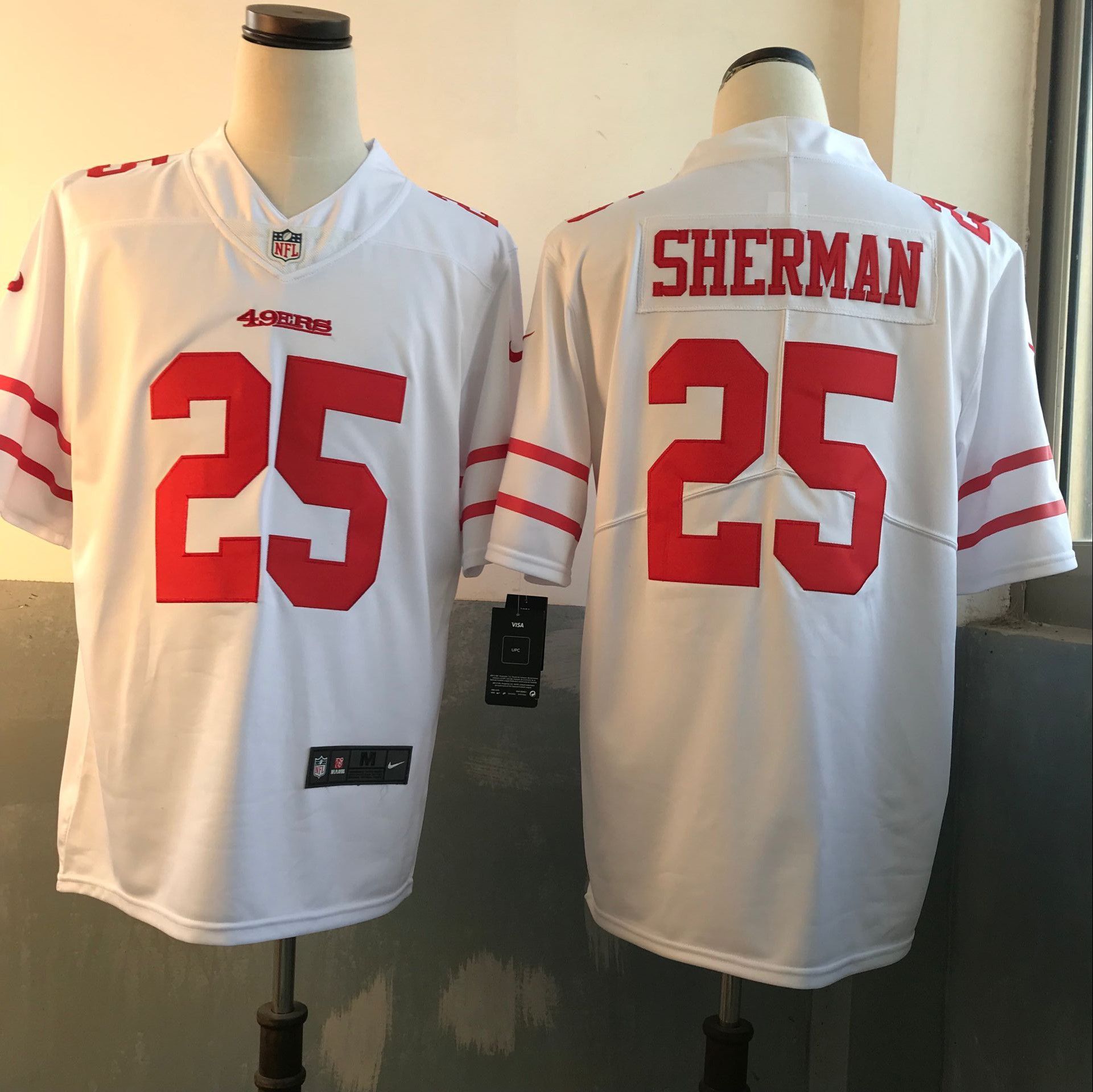 Men San Francisco 49ers #25 Sherman White Nike Vapor Untouchable Limited NFL Jerseys->->NFL Jersey